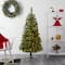 5ft. Pre-Lit White Mountain Pine & Pinecones Artificial Christmas Tree with Clear LED Lights